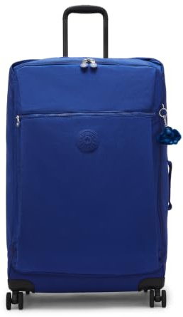 Kipling Darcey Up L Rollenreisetasche, Leichtes Großes Rollgepäck mit Teleskopgriff, Strapazierfähigen Rädern & Mehreren Fächern, Vielseitiger Alltags-Reisekoffer - Blazing Blue