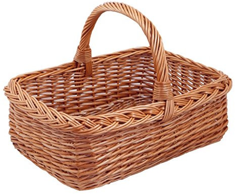 Einkaufskorb rechteckig, braun, T 53cm x B 36cm x H 18cm