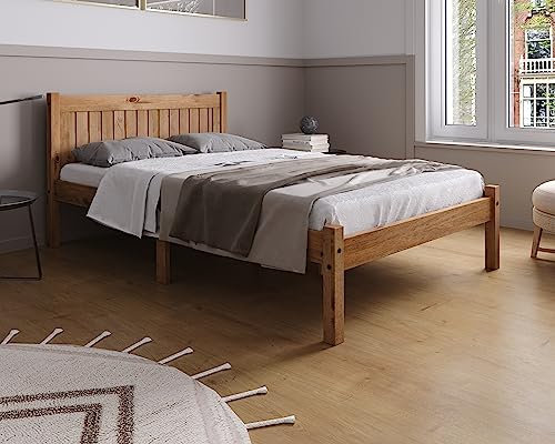Birlea Rio Bed - Wood, Waxed Pine, Small Double