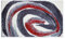 Grund COLANI Exklusiver Designer Badteppich 100% Polyacryl, ultra soft, rutschfest, ÖKO-TEX-zertifiziert, 5 Jahre Garantie, Colani 42, WC-Vorlage o.A. 50x60 cm, grau-rot, 50x60 cm Vorlage o.A.