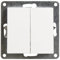 McPower Serien-Schalter | Flair | 2-fach, 250V~/10A, UP, Doppelschalter, zeitgemäßes Design, universell einsetzbar, weiß