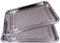 Space Home - Vassoio da Servire Rettangolare Piatto - Acciaio Inox - Set di 2-36 x 27 cm