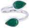 Ring 925 Silber grüner Onyx Stein größenverstellbar Edelstein echt Silber Damen Sterling Silber Geschenk (MRV-087-14)