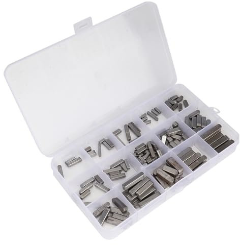 Walfront 140Pcs Round pin Key Ende Feder Parallele Antriebswelle 10mm x12mmx 16mm x20mm x25mm x30mm Schlüssel Vorrat