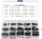 Walfront 140Pcs Round pin Key Ende Feder Parallele Antriebswelle 10mm x12mmx 16mm x20mm x25mm x30mm Schlüssel Vorrat