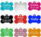 ABIsedrin Pet ID Tag Hunde/Katzen, Gravierte Hundemarke Haustiere, Personalized Pet Tag 9 Shapes & 9 Farben zur Auswahl-Knochen