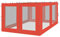 QUICK STAR 4 Seitenteile mit Moskitonetz 3x3m Seitenwand Rotorange RAL 2001