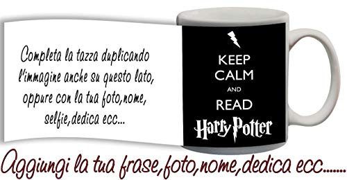 Tazza keep Calm and Read Harry Personalizzabile con nome,foto ecc Idea regalo Magia