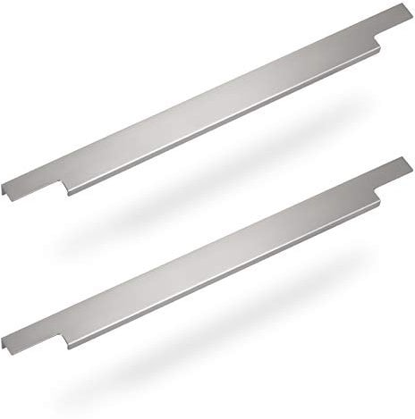 SOTECH 2 x Möbelgriff BLANKETT Slim 495 mm Aluminium Chrom matt Hinterschraubgriff Schubladengriff Profilleiste