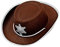 W WIDMANN MILANO Party Fashion 27713 - Cowboy Hut für Kinder, aus Filz, Braun, Wilder Westen, Hut, Accessoire, Karneval, Mottoparty