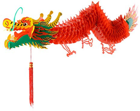 SOIMISS 1m Dragon Lantern Plastique pour Printemps Décoration Chinoise du Nouvel an Suspensions Élégantes pour Fêtes Et Célébrations