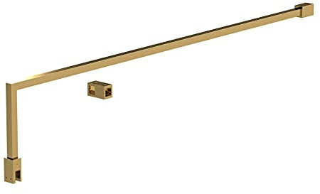 nuie FIX025 Accessory Modern Bathroom Wetroom Screen Support Arm, 15mm x 150mm x 1000mm, Brushed Brass