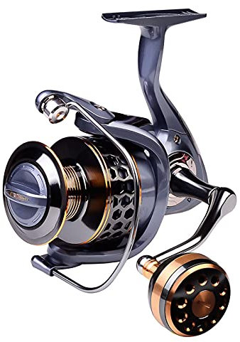 Angelrollen Spinnrollen, 5.1:1/5.2:1 Getriebe Verhältnis, Ultra-Licht Glatte Angeln Reel, CNC Starke Anddurable, für Süßwasser und Salzwasser Angeln Max Drag 24-46LB (2000 Type)