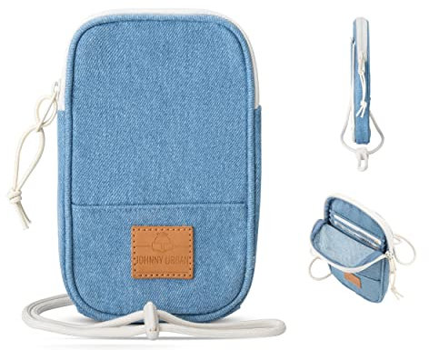 Johnny Urban Umhängetasche Herren & Damen Denim - Josh - Kleine Handytasche für Festival, Konzert & Urlaub - Handy Tasche Klein & Flach - Wasserabweisend