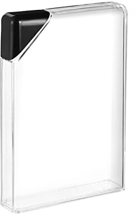 HEALLILY 1Pc Flat Water Bottle Transparent Flat A5 Water Bottle Flat Slim Water Bottle Travel Flask Portable for Outdoor Gym Cycling Hiking (Transparent)