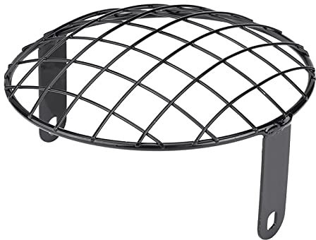 Motorrad Scheinwerfer Gitter 20,32 cm Durchmesser Motorrad Scheinwerfer Gitter Universal Diamant Gitter für automatische Zyklus (schwarz)