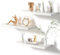 VOGGV Wandregal, Regale Weiß Wand, 3er-Set Schweberegal Weiss Moderne und Dekorative Regale für Schlafzimmer, Küche, Büro, Wohnzimmer usw