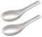 WESTCRAFT - east | White Basics ACCESSOIRES | Nippon Black and Blue - Porzellan-Löffel-Set Asien / Japan 13,5 cm - Suppen-Löffel, Servier-Löffel - Spoon-Set (White Basics 2er-Set)