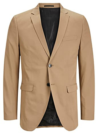Jack & Jones Jprsolaris Blazer Noos Chaqueta de Traje, Roble Petrificado. Ajuste: Muy Ajustado,52 para Hombre