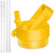Straw Cap for YETI Rambler Bottle and RTIC Bottle, Straw Lid with 2 Straws and 2 Brushes (Alpine Yellow)