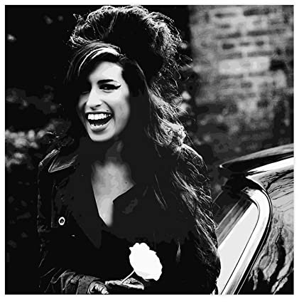 FUKITT Poster Sänger Amy Winehouse Poster (4) Leinwand Poster Wandkunst Dekor Bild Gemälde für Wohnzimmer Schlafzimmer Dekoration Rahmen Stil 30 x 30 cm