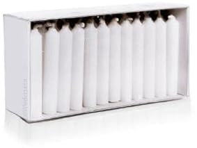 Wiedemann Kerzen - Pyramidenkerzen, Puppenlichte, Baumkerzen 65 x Ø 10 mm Weiß, 50 Stück, Unparfümiert