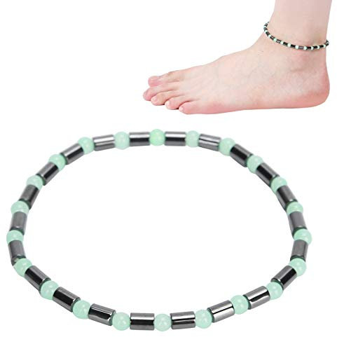 Magnet therapie, magnetische Fußkettchen gelenks ch merzen Linderung Magnetisches Hämatit Magnetisches Armband für Füße Knöchel-Magnetische Fußkettchen für Frauen, Frauen Magnetisches Fußkettchen Silb