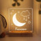 LASERO' Lampada Personalizzata con Nome - Luce Notturna Bambini - Regalo Battesimo Bimbo - Regali Nascita Bimba (Luna)