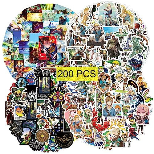 Pounchi Legend Game Stickers (200PCS) Gifts Decor Kids Teens Video Game Decor Stickers for Kids Teens for Computers Laptop Skateboard Guitar Luggage Vinyl Decal