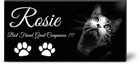 ADFSTONE Memorial Stones Granitplatte Grabschmuck Wetterfest,Grabstein,Schiefertafel Gedenktafel Erinnerung Geschenke,maßgeschneiderte Tiergrabstein draußen trauernde,Plaque,Grabstein.