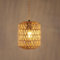 Goeco Pendelleuchte Vintage, Hängelampe Deckenleuchte mit Rattan Lampenschirm, E27 Lampenfassung, Rustikal Deckenlampe Kronleuchter für Schlafzimmer Wohnzimmer Esszimmer, Glühbirnen nicht inbegriffen