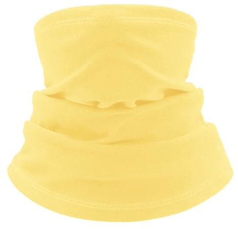 Damen Herren Winter Loop Schal Loopschal Schlauchschal Halsschal Halswaermer Multifunktionstuch Fleece Halswärmer Halstuch Winddicht Ski Maske Warmer für Outdoor Radsport Motorrad Laufen,Gelb,S