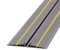 D-Line EV Ultra Floor Cable Cover, Grey with Yellow Hazard Stripe, 18mm Cable Cavity, 2m Length