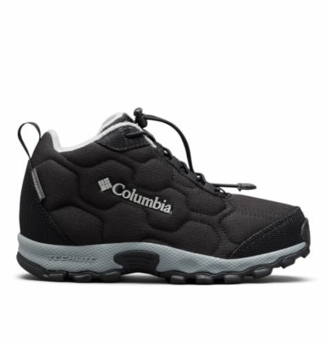 Columbia Firecamp Mid 2 WP, Stivali da neve impermeabili Unisex - bambini e ragazzi, Black/Monument 2024 , 39 EU