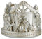 Avalon Gallery Kerzenhalter – Luxus-Tischdekoration, Weihnachtsdekoration, Adventskranz, Kerzenhalter, Figur, 15,2 cm, Silberne Krippe