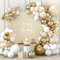 Luftballon Girlande Weiß Gold, 111 Stück Sandweiß Metallic Gold Ballon Girlande mit Nude Ballons für Boho Hochzeit, Geburtstag Party, Babyparty, Geschlecht Reveal Party Hintergrund Dekoration