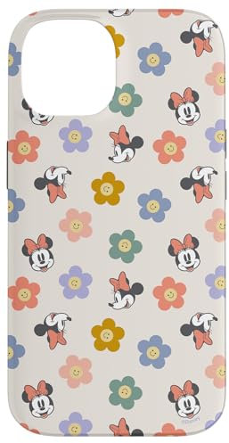 iPhone 14 Disney Minnie Mouse Springtime Flowers and Happy Smiles Case