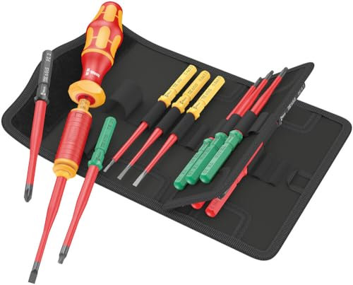 Wera 05006605001 Kraftform Kompakt VDE 15 Torque 1,2-3,0 Nm extra slim 1 Tool Finder, 15 piezas