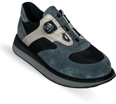 MERX Calzature - Scarpe per Diabetici Uomo Ethan Taglia 40 - Ortopediche Vera Pelle con Doppia Soletta - Pianta Larga Made in Italy - Nera