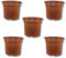 GROWMANIA Pack x5 Maceta Marrón 5L para Plantas | Macetero Decorativo Pequeño para Interior y Exterior | Tiesto para Cultivos
