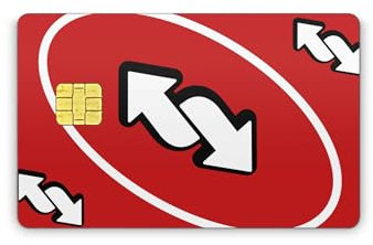 Kreditkarten EC Karten Aufkleber Skin Sticker 3M Folie verschiedene Designs (Reverse, Großer Chip)