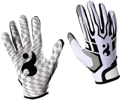 Tomotato Gants de Frappeur de Baseball Gants de Football AméRicain Respirant Hommes Softball Batting Doigt Complet Sports Gants de Drapeau AntidéRapants pour Adultes Et Jeunes (L)