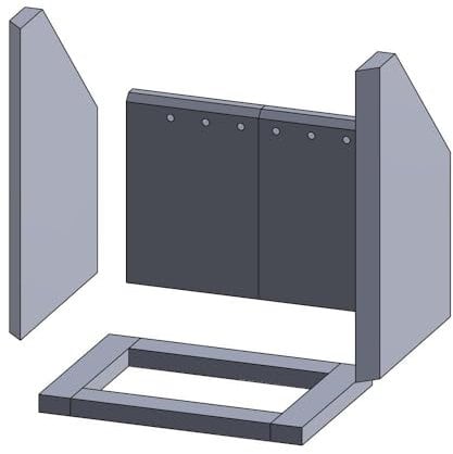 Feuerraumauskleidung - Passend für Techfire Bella 2** & weitere Kaminöfen Modelle inkl. Modellübersicht - für Verschiedene Kamin & Ofenmodelle - Kaminofenauskleidung aus Vermiculite - passgenau