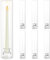 Inweder Lot de 6 bougeoirs coniques Hurricane en verre avec cylindre de 30,5 cm de haut pour décoration de table de mariage, fête