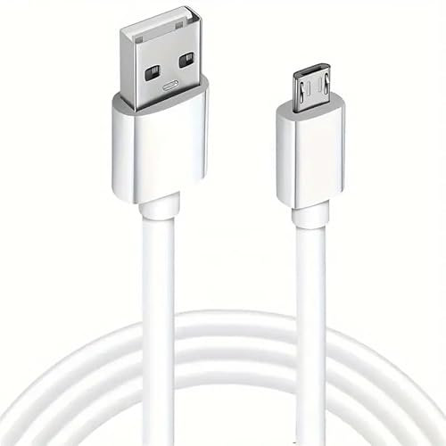 TECHZOCO Cavo Micro USB sincronizza e ricarica, cavo USB Android, trasferimento dati 480 Mbit/s, compatibile con Samsung, HTC, Sony, Motorola, LG, Nokia, Kindle, PS4, Xbox One, bianco, 5 metri