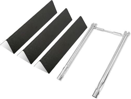 GLARETEX 7635 Barre Flavorizer e 69785 Tubo Bruciatore in Acciaio Inox per Weber Spirit I & II 200 Serie, Spirit E210, S210, E220, S220 (con comandi Frontali)