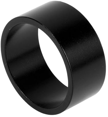 VekAuto Fahrrad Headset Spacer 15mm Für 1 1/8 Zoll Vordergabel Alu | Schwarz, 1 Stück, Universal Für MTB, Rennrad, 28.6mm Innen, 34mm Außen, Leicht, Robust, Einfach Installieren