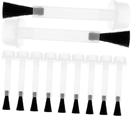 DRESSOOS 20pcs Nail Polish Bottle Brush and Gel Polish Applicator Replacement Heads 11mm Small Nail Bottle Replacement Brush for Diy and
