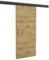 Brent - Schiebetür Komplettset mit Tür 95x 204 cm, Schiebetüren Komplettset Lucas, Türblatt Artisan Eiche/Schwarz, Schiebetürsystem für Zimmer, Wandmontage, Türe Innen