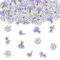 Lavendel-Konfetti, 200 Stück, Lavendel-Konfetti, violetter Lavendel, Tischdekoration, doppelseitiger Druck, Tischdekoration für Mädchen, Frauen, Junggesellinnenabschied, Hochzeit, Verlobung,